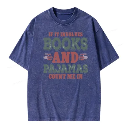 Pagewings Book And Pajamas Reading Lover Unisex Washed T-shirt