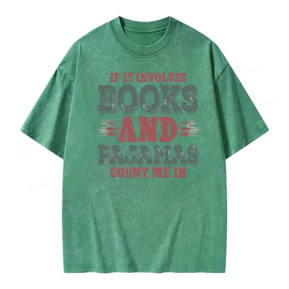 Pagewings Book And Pajamas Reading Lover Unisex Washed T-shirt