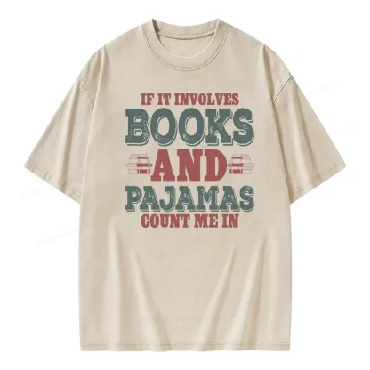 Pagewings Book And Pajamas Reading Lover Unisex Washed T-shirt