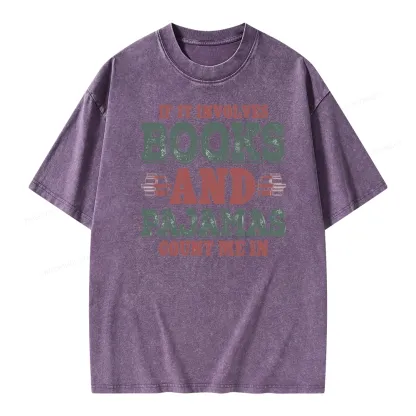 Pagewings Book And Pajamas Reading Lover Unisex Washed T-shirt