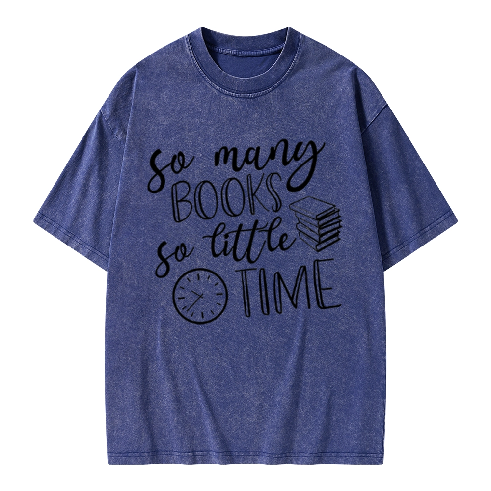 Pagewings So Many Books So Little Time Unisex Washed T-shirt