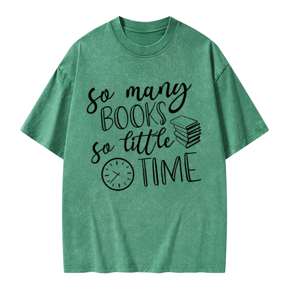 Pagewings So Many Books So Little Time Unisex Washed T-shirt