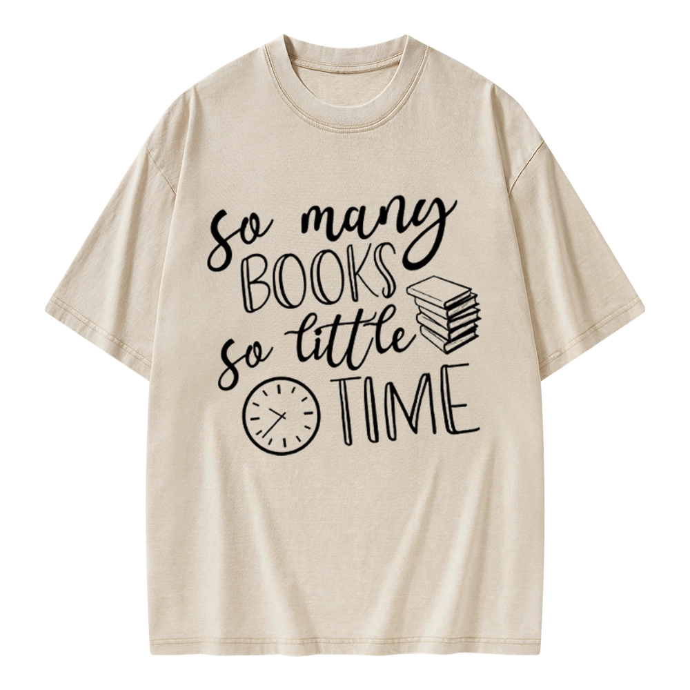 Pagewings So Many Books So Little Time Unisex Washed T-shirt