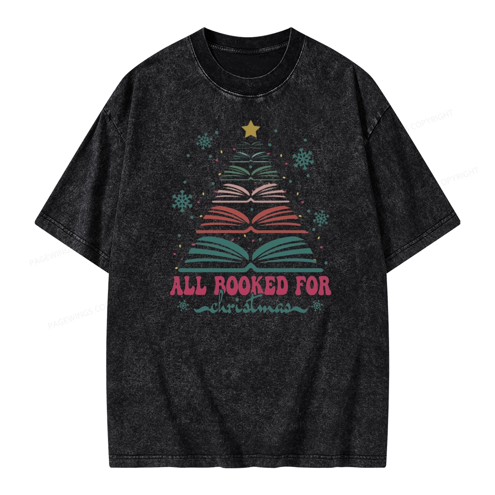Pagewings All Booked For Christmas Unisex Washed T-shirt
