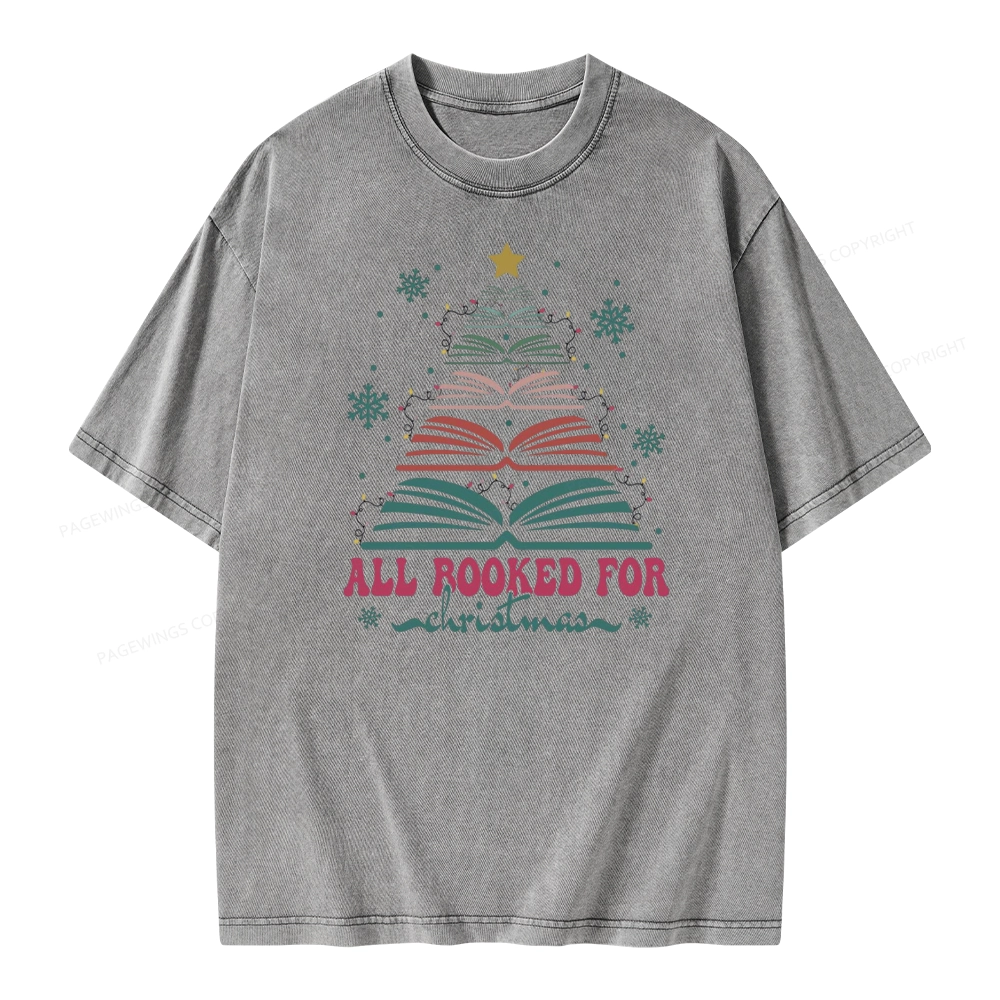 Pagewings All Booked For Christmas Unisex Washed T-shirt