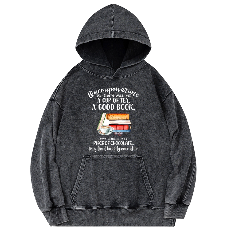 Pagewings Books And Chocolate Unisex Washed Hoodie