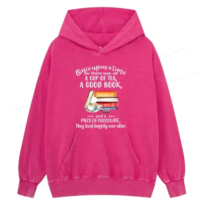 Pagewings Books And Chocolate Unisex Washed Hoodie