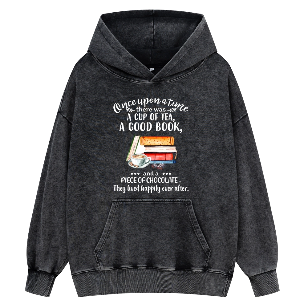 Pagewings Books And Chocolate Unisex Washed Hoodie