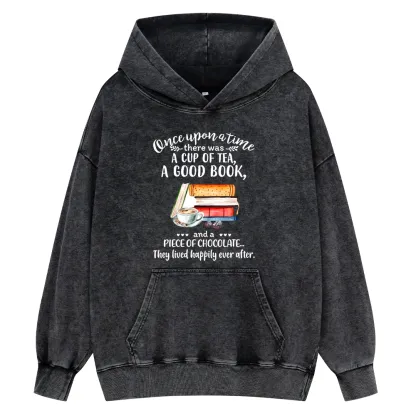 Pagewings Books And Chocolate Unisex Washed Hoodie
