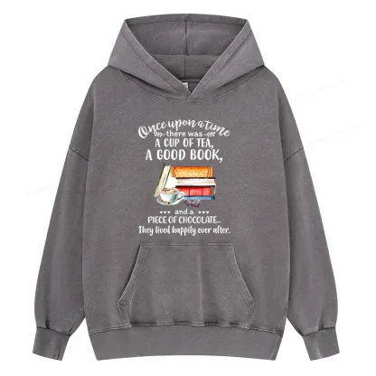 Pagewings Books And Chocolate Unisex Washed Hoodie