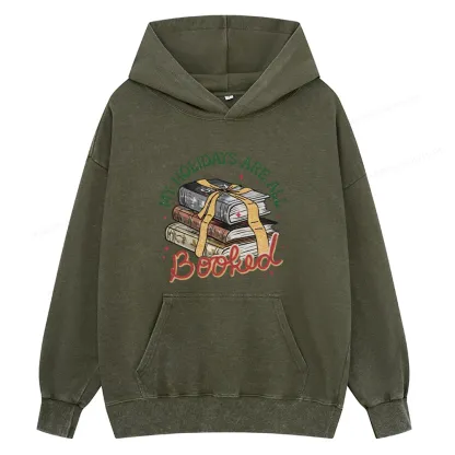 Pagewings My Holidays Are All Booked Unisex Washed Hoodie