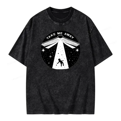 Pagewings Take Me Away Unisex Washed T-shirt