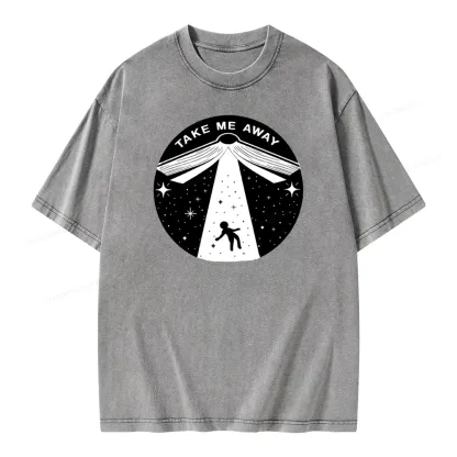 Pagewings Take Me Away Unisex Washed T-shirt
