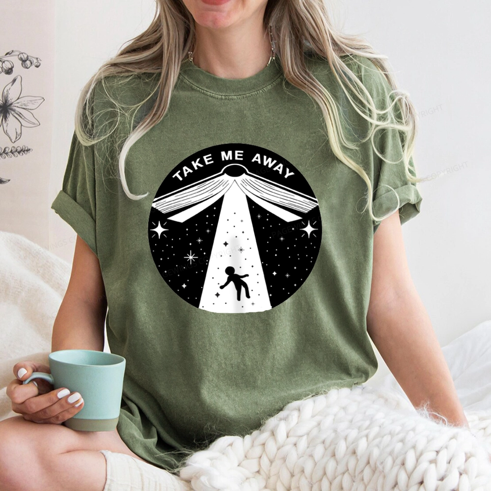 Pagewings Take Me Away Unisex Washed T-shirt