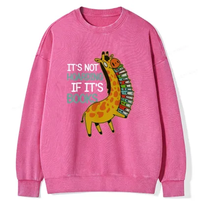 Pagewings  It's Not Hoarding If It's Books Unisex Washed Sweatshirt