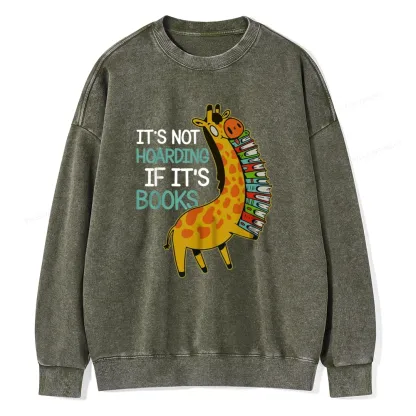 Pagewings  It's Not Hoarding If It's Books Unisex Washed Sweatshirt