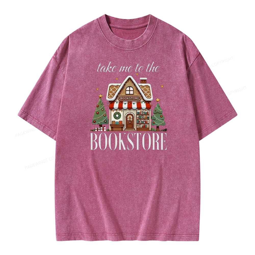 PagewingsTake Me To The Book Store Unisex Washed T-shirt