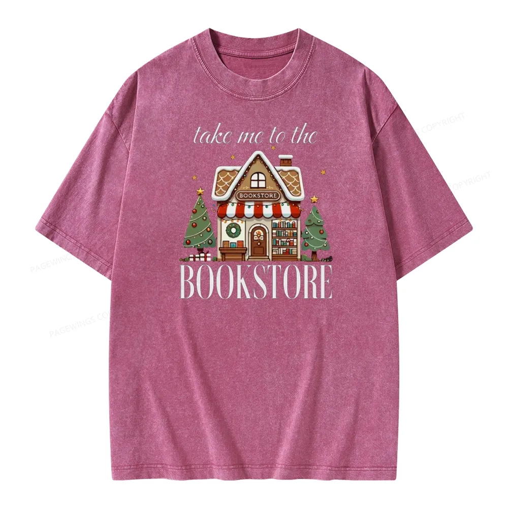 PagewingsTake Me To The Book Store Unisex Washed T-shirt