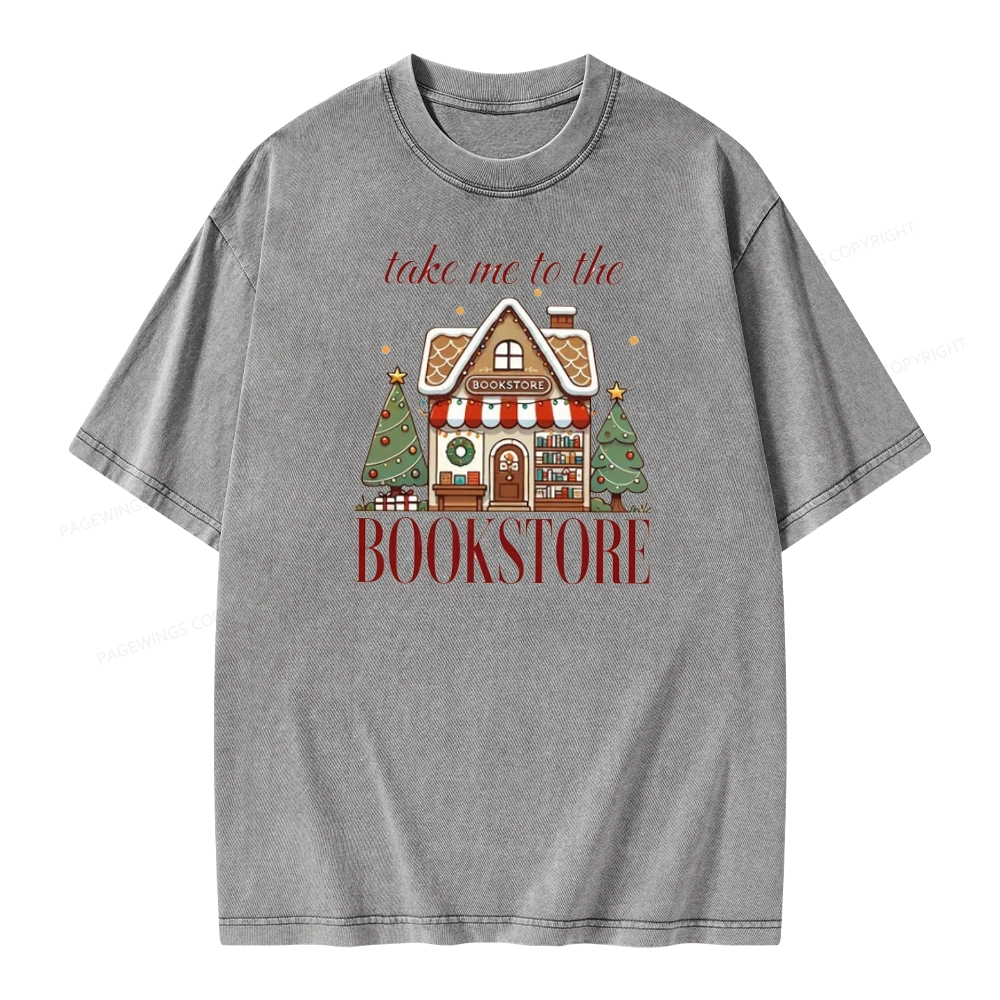 PagewingsTake Me To The Book Store Unisex Washed T-shirt