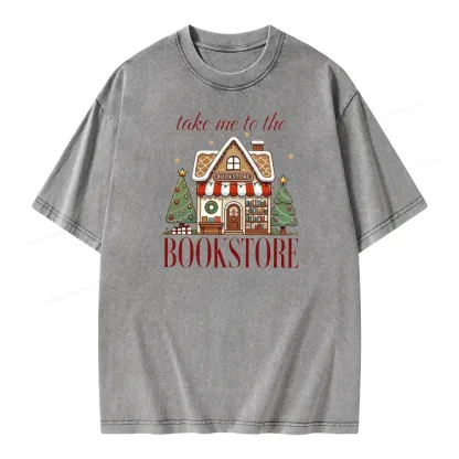 PagewingsTake Me To The Book Store Unisex Washed T-shirt