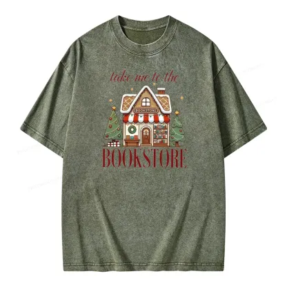 PagewingsTake Me To The Book Store Unisex Washed T-shirt