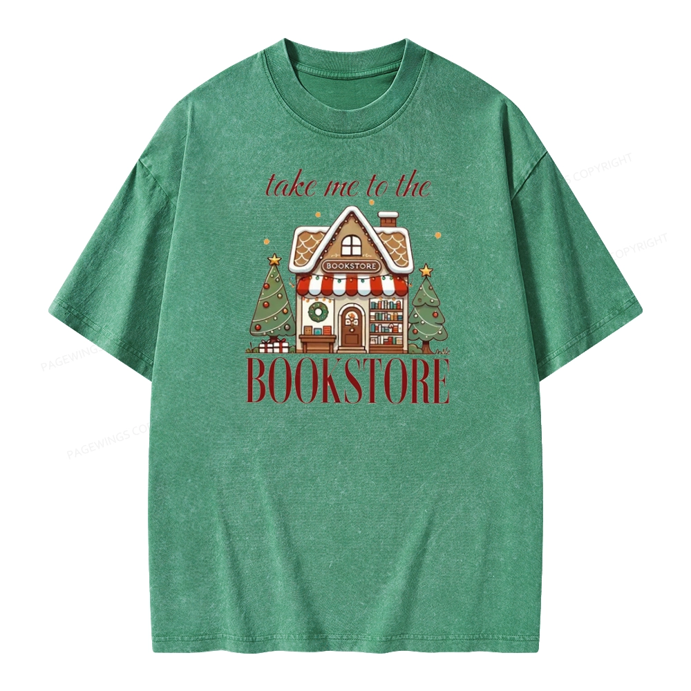 PagewingsTake Me To The Book Store Unisex Washed T-shirt