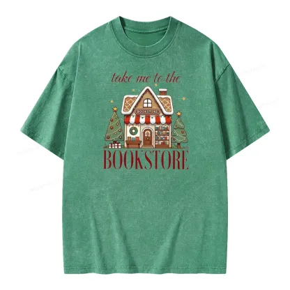 PagewingsTake Me To The Book Store Unisex Washed T-shirt