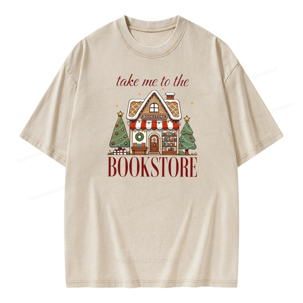 PagewingsTake Me To The Book Store Unisex Washed T-shirt