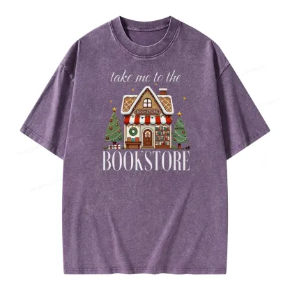 PagewingsTake Me To The Book Store Unisex Washed T-shirt