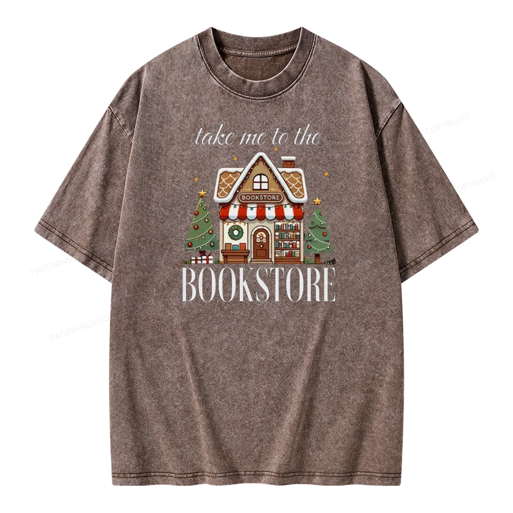 PagewingsTake Me To The Book Store Unisex Washed T-shirt