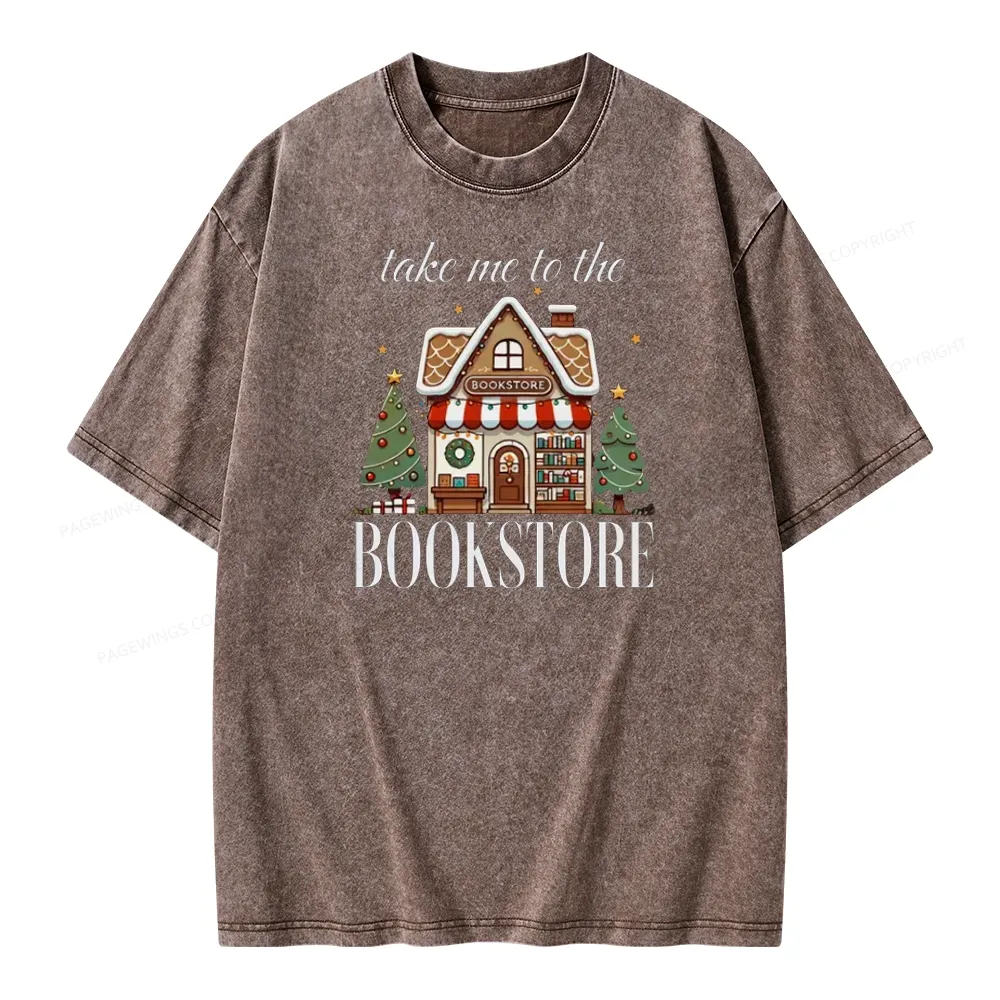 PagewingsTake Me To The Book Store Unisex Washed T-shirt
