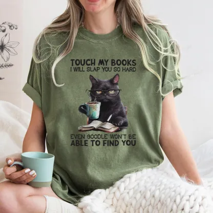 Pagewings Touch My Books I Will Slap You So Hard Unisex Washed T-shirt