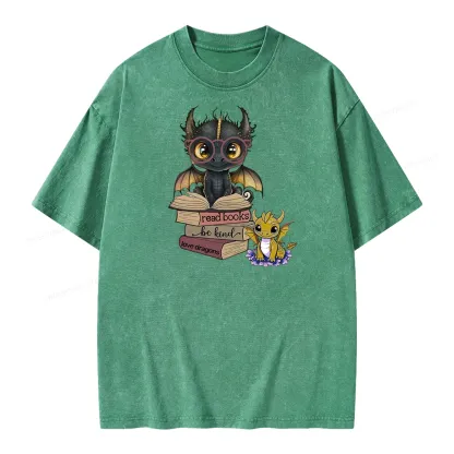 Pagewings Cute Tairn And Andarna Fourth Wing Unisex Washed T-shirt