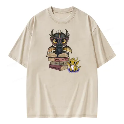 Pagewings Cute Tairn And Andarna Fourth Wing Unisex Washed T-shirt