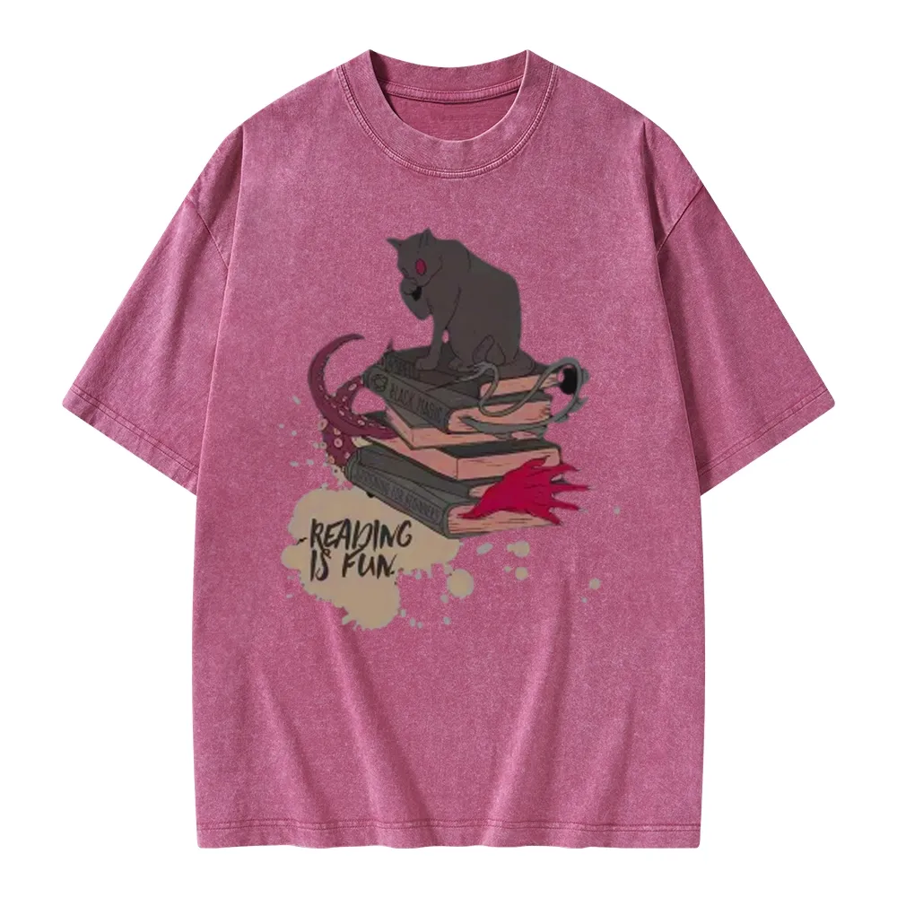 Pagewings Reading is Fun Unisex Washed T-shirt