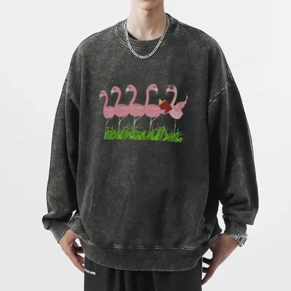 Pagewings  Dogs Books And Coffee Unisex Washed Sweatshirt