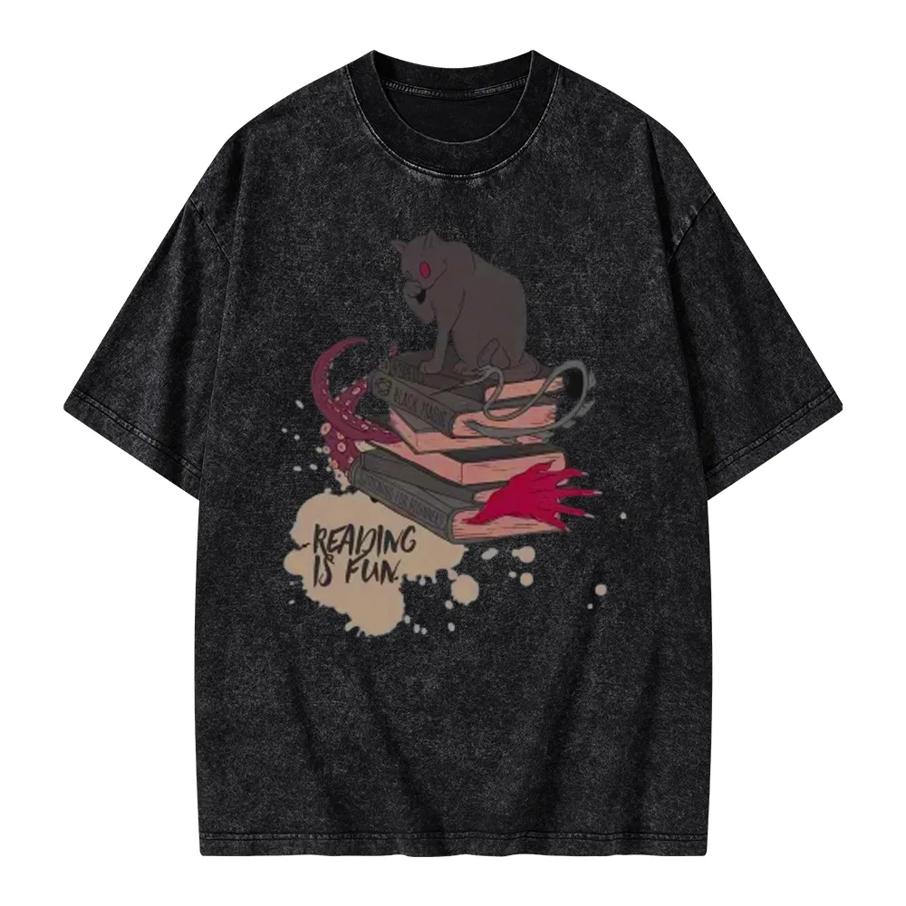 Pagewings Reading is Fun Unisex Washed T-shirt