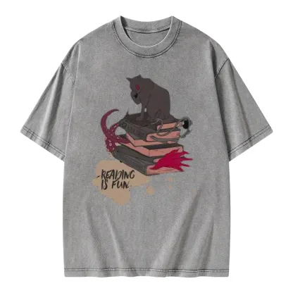 Pagewings Reading is Fun Unisex Washed T-shirt