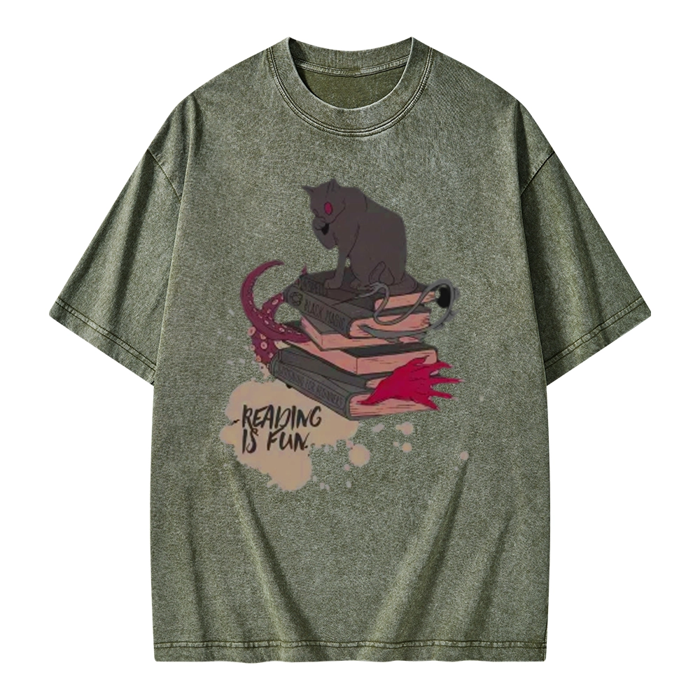 Pagewings Reading is Fun Unisex Washed T-shirt