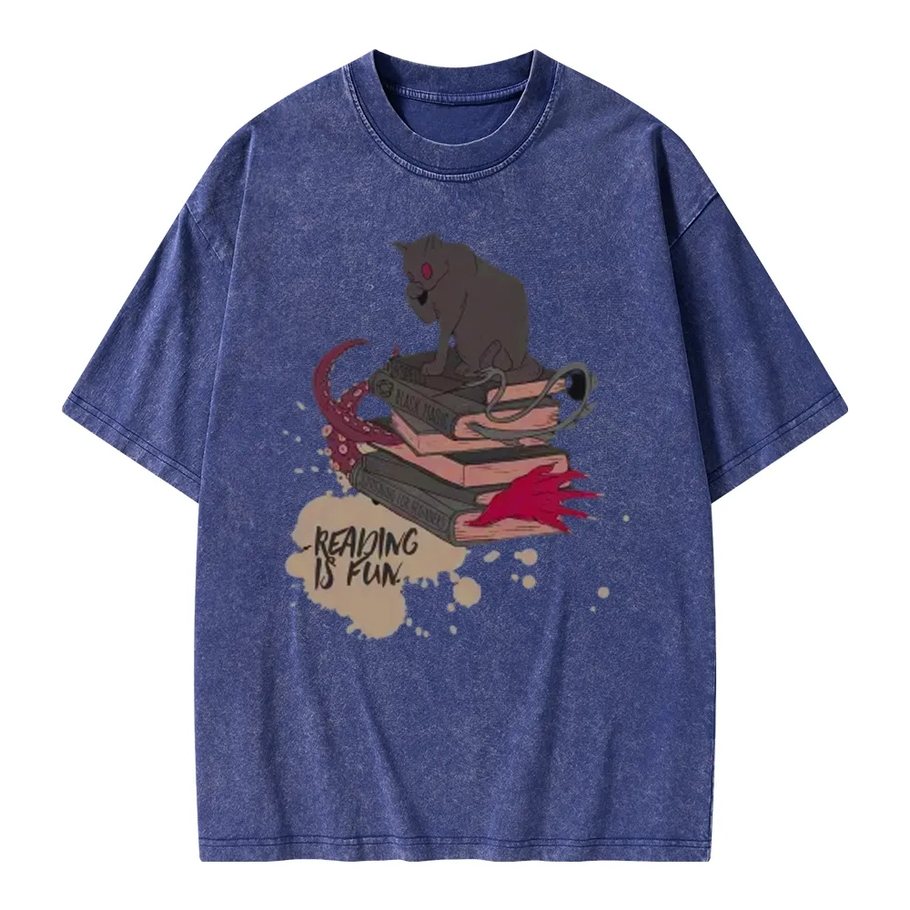 Pagewings Reading is Fun Unisex Washed T-shirt