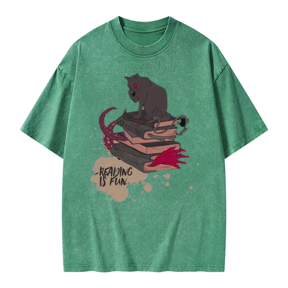 Pagewings Reading is Fun Unisex Washed T-shirt