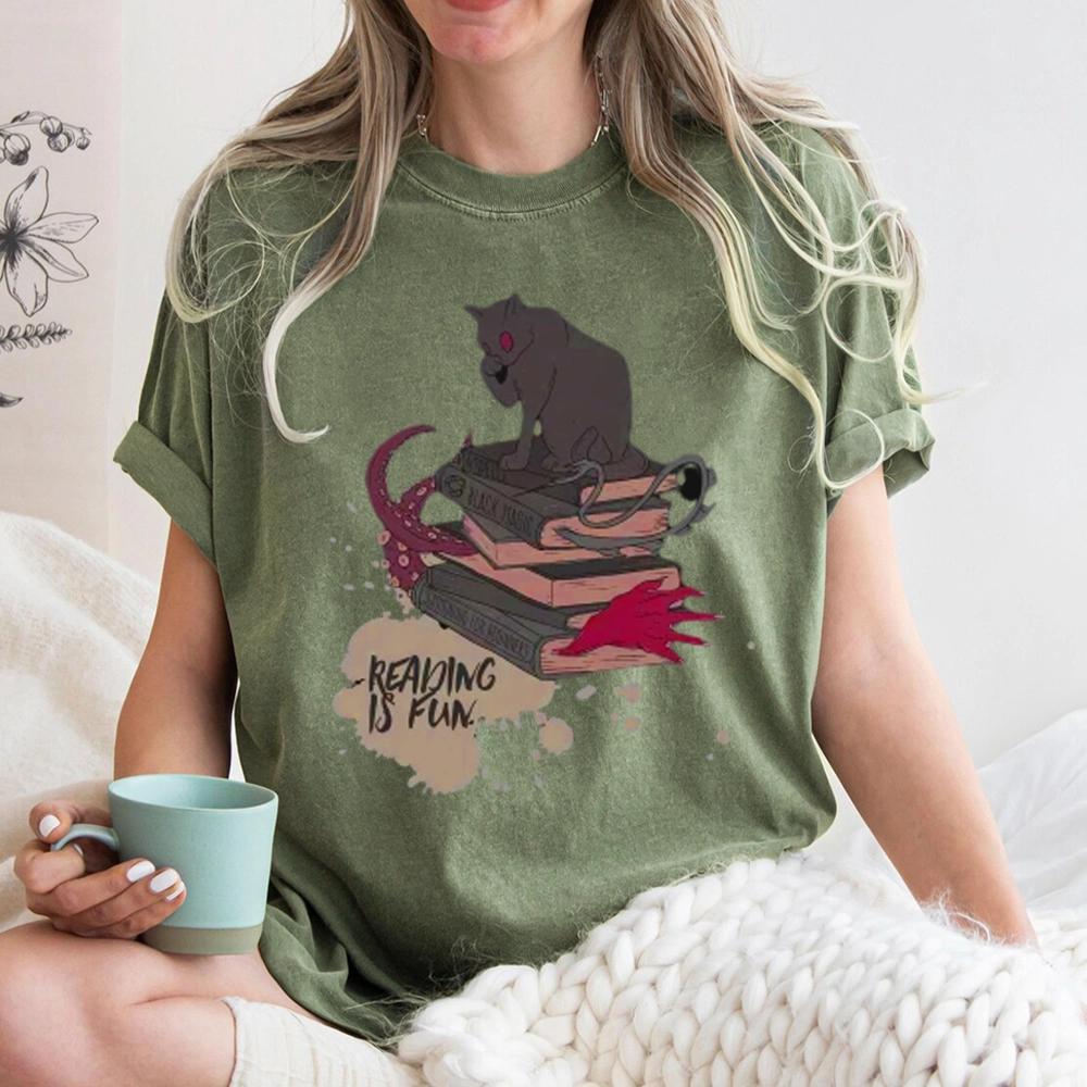Pagewings Reading is Fun Unisex Washed T-shirt