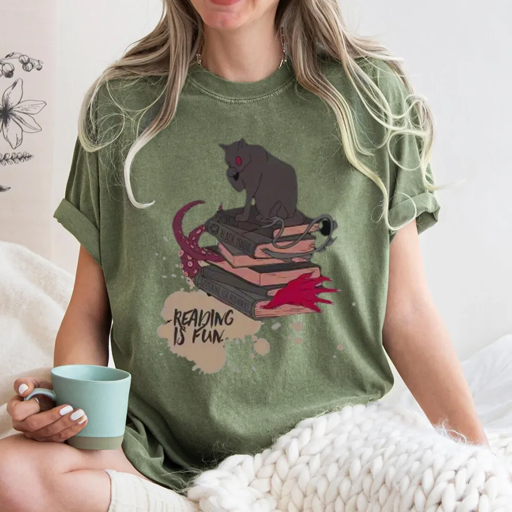 Pagewings Reading is Fun Unisex Washed T-shirt
