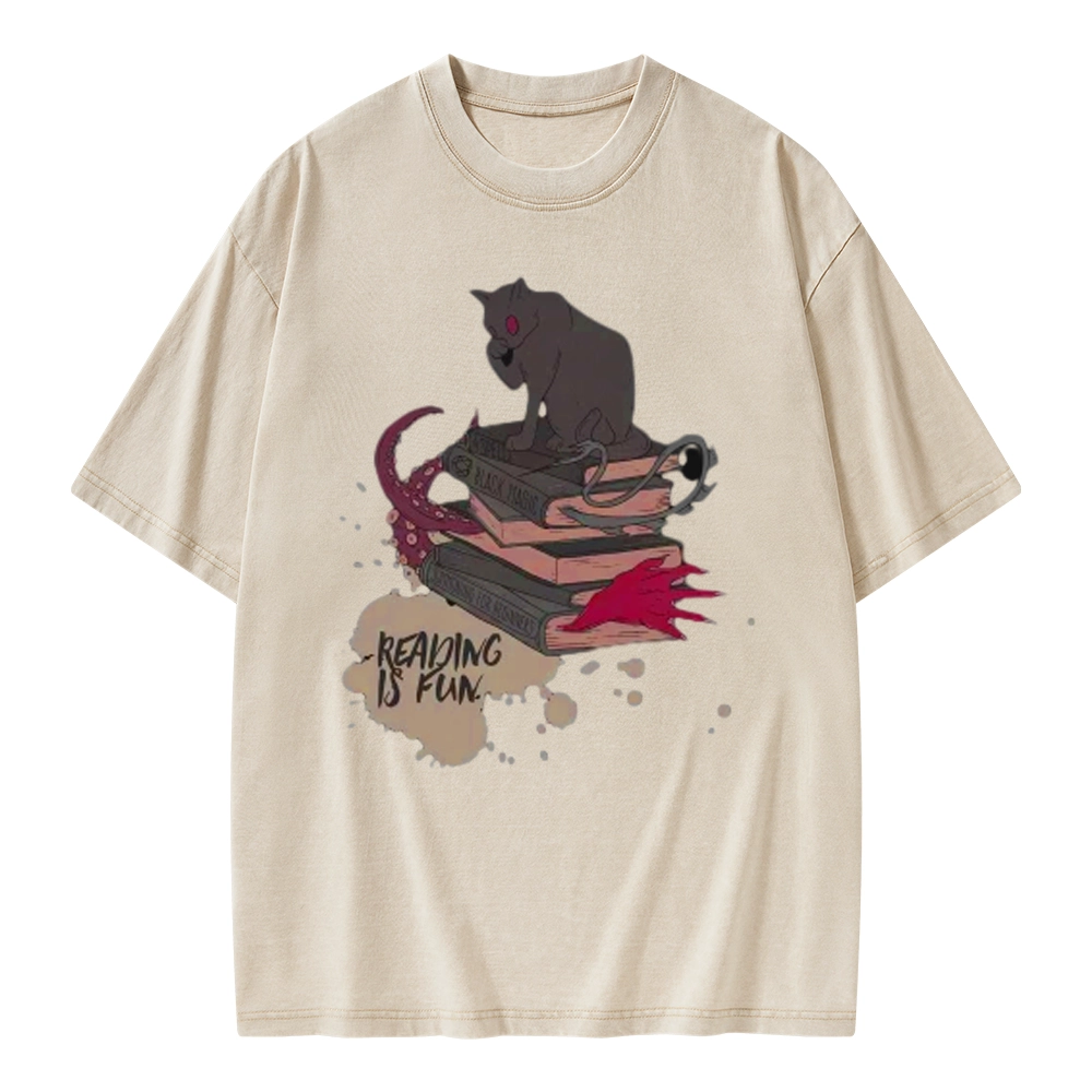 Pagewings Reading is Fun Unisex Washed T-shirt