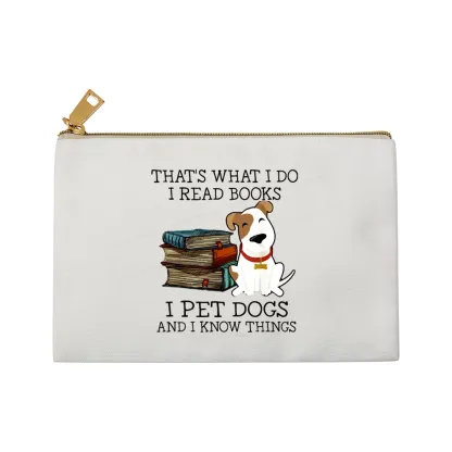 Pagewings That is What I Do I Read Books I Pet Dogs Pouch
