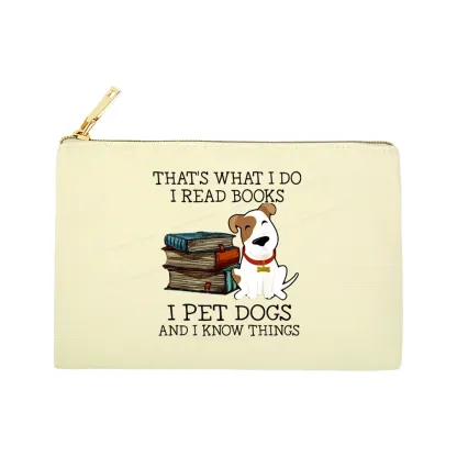 Pagewings That is What I Do I Read Books I Pet Dogs Pouch