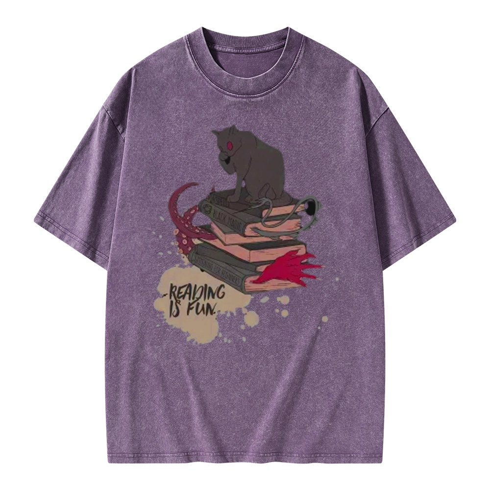 Pagewings Reading is Fun Unisex Washed T-shirt