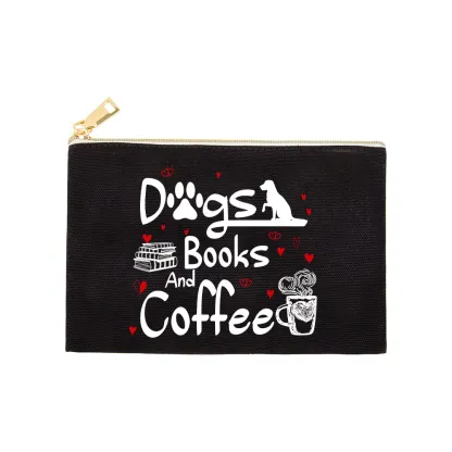 Pagewings Dogs Books And Coffee Pouch