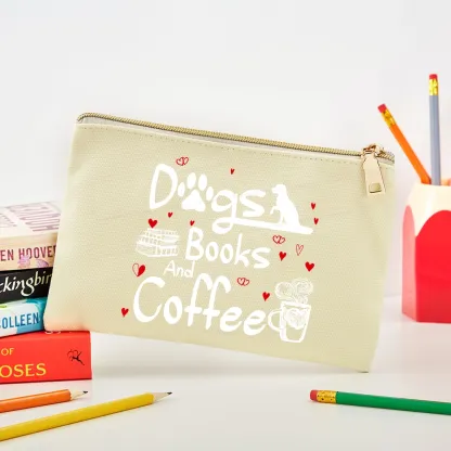 Pagewings Dogs Books And Coffee Pouch
