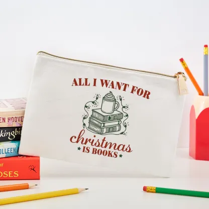 Pagewings All I Want For Christmas Is Books Pouch